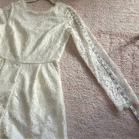 NWT BHLDN Lace Long Sleeve Romper Ivory SZ 6 Wedding Bridal Shower Bachelorette - Picture 13 of 16